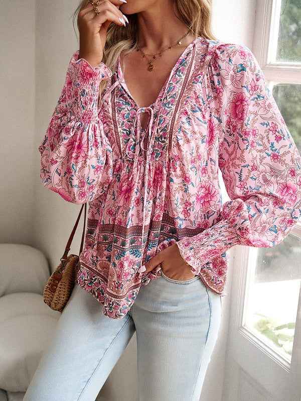 Women's Casual Boho V Neck Top Floral Blouses 23333988_31ee366c-2f04-41ad-a30d-a5b6aeda097c