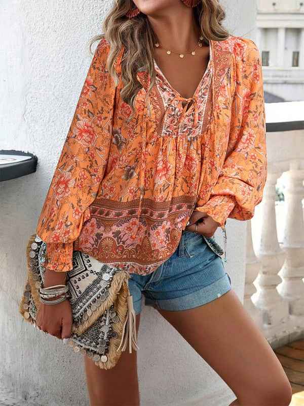 Women's Casual Boho V Neck Top Floral Blouses 23333988_38d80940-4978-47ac-b3b2-6777d589d0d4