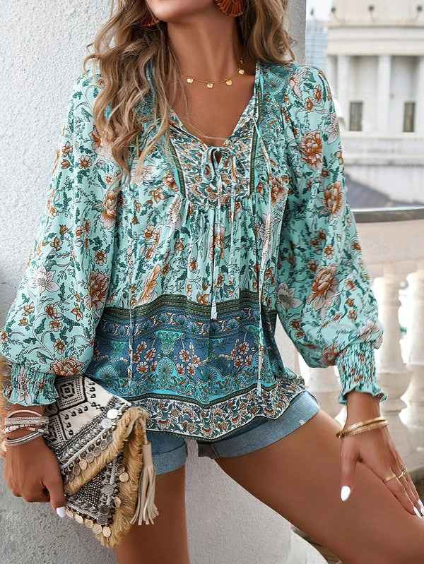 Women's Casual Boho V Neck Top Floral Blouses 23333988_572d5dc7-4481-4c45-a3ef-4399a19a7f13