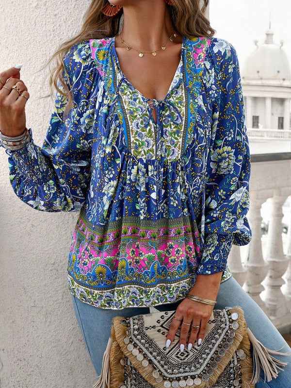 Women's Casual Boho V Neck Top Floral Blouses 23333988_5b31b78c-702b-4734-81d1-ac57fe7bdaa1