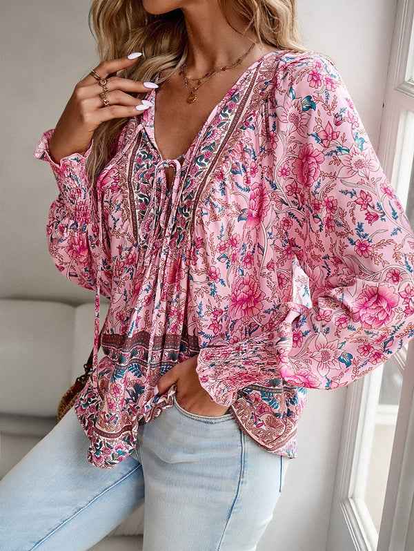 Women's Casual Boho V Neck Top Floral Blouses 23333988_83e386c0-4721-497a-a482-0e73dd883e3f