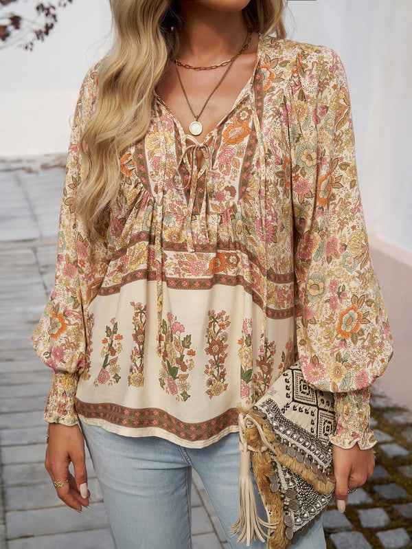 Women's Casual Boho V Neck Top Floral Blouses 23333988_b7bc14d0-6391-427a-a9ca-7c08eeaa0ad1