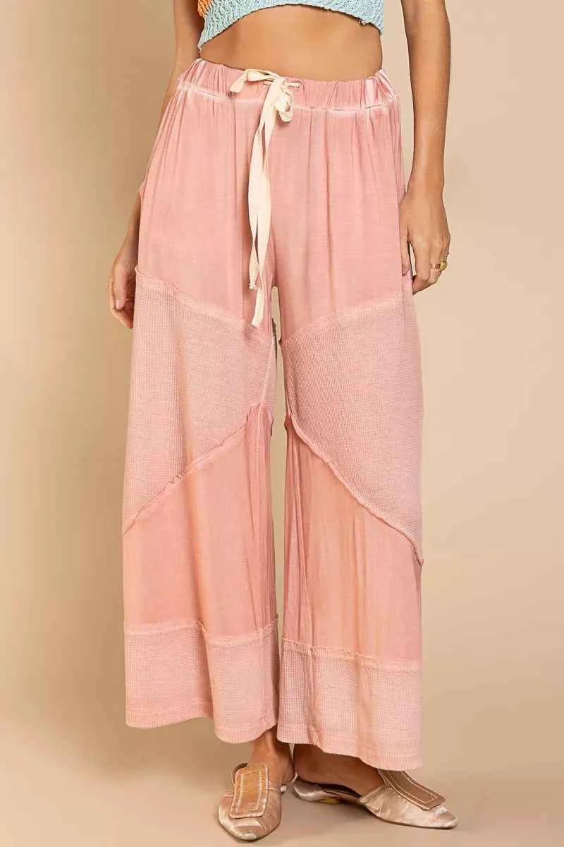 POL Elastic Waistband Wide Leg Pants with Drawstring DREAMY ROSE 23419ead-63eb-47ac-8b96-df73f61b91ef-Max-Origin