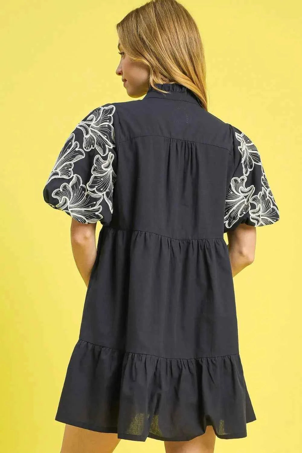 Umgee Tiered Embroidered Puff Sleeve Mini Dress 2352bcde-46aa-4047-b294-4e89e57cfa97-Max-Origin