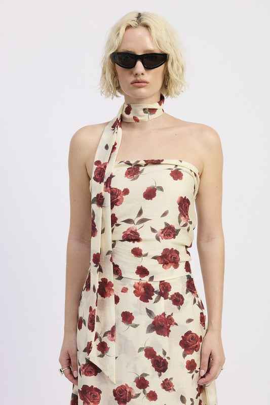 FLORAL PRINT FOULARD TOP 23918886_8d33c7ac-4665-4054-9041-fb22dd52abb3