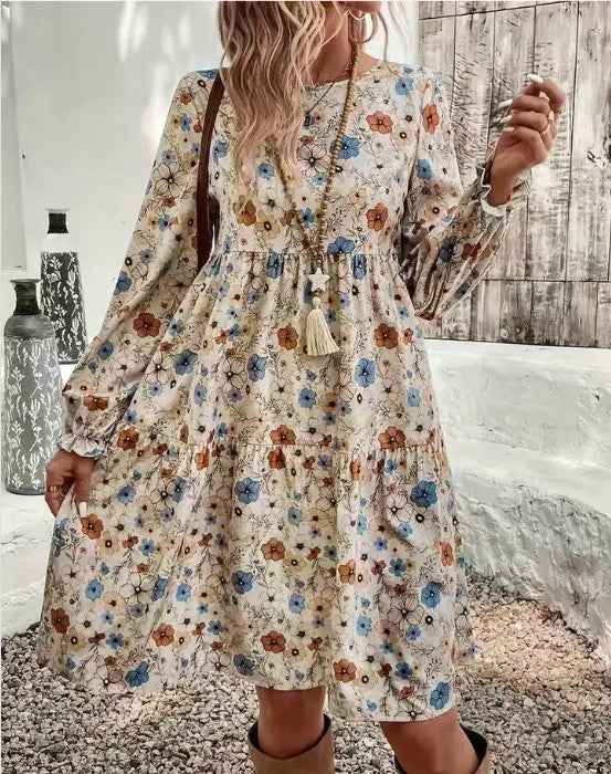 Floral Tiered Dress Cream 23978633_a9cef3e4-97a9-40a8-88b9-fb918a716e50