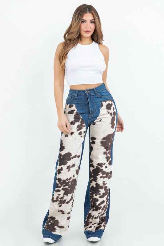 Cow Hide Wide Leg Jean Dark Wash 24117237_071ccf13-8f6e-4c42-87f6-fca93d41e42e