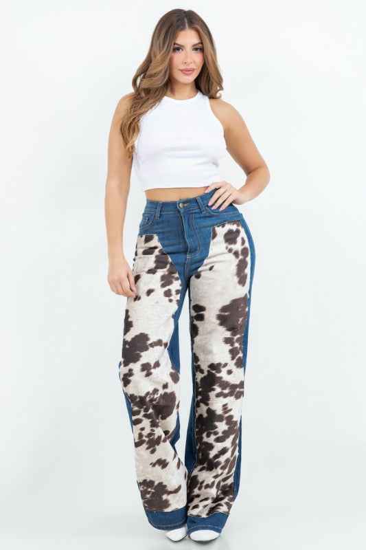 Cow Hide Wide Leg Jean 24117237_188997b7-ad8f-43d8-acee-e4f8c2a8a56b