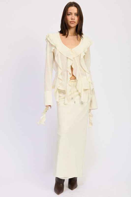 SATIN MAXI SKIRT WITH DRAWSTRING CREAM 24151975_3f563591-719a-4472-bbdf-70af0eb308aa
