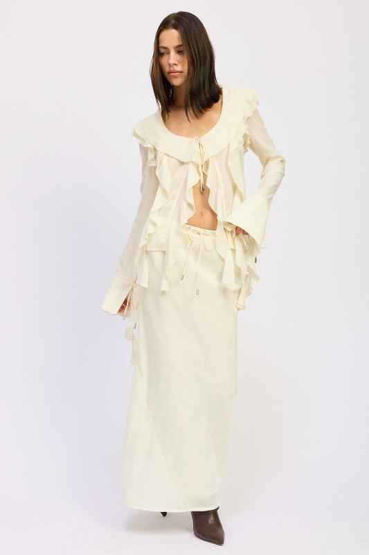 SATIN MAXI SKIRT WITH DRAWSTRING 24151975_d9fbe8e5-b213-436b-b2b3-6d67df748e1d