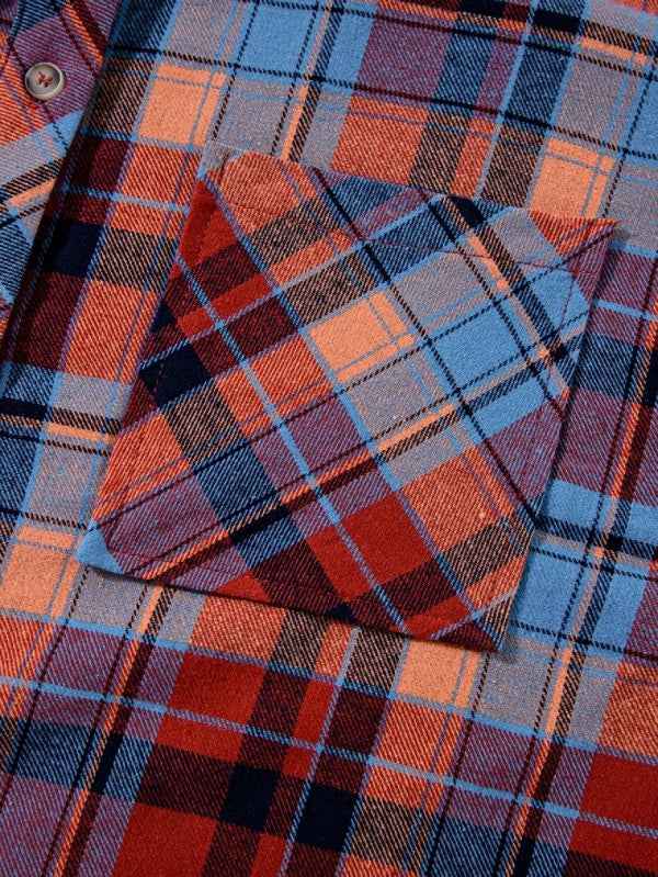 cotton Boho Red Mint Plaid Button Shirt Shacket 24159830_3adde6b6-a372-4419-978e-352c03921274