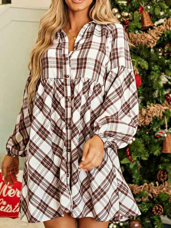 Boho Plaid Cotton Mix Button Down Dress 24175734_0a0e647d-e6b9-4216-ad1a-1dc63262fab8