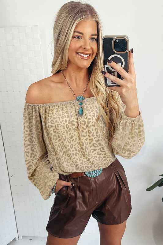 Women Leopard Velvet Burnout Off Shoulder Blouse 24264473_21c3dc3f-8b07-40b5-b32a-376b8098a024