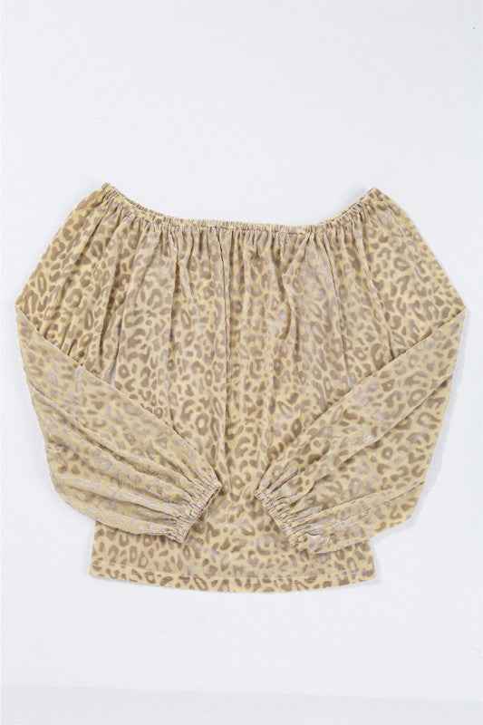 Women Leopard Velvet Burnout Off Shoulder Blouse 24264473_82f2458e-fe98-449b-8007-84f040e3f7a3