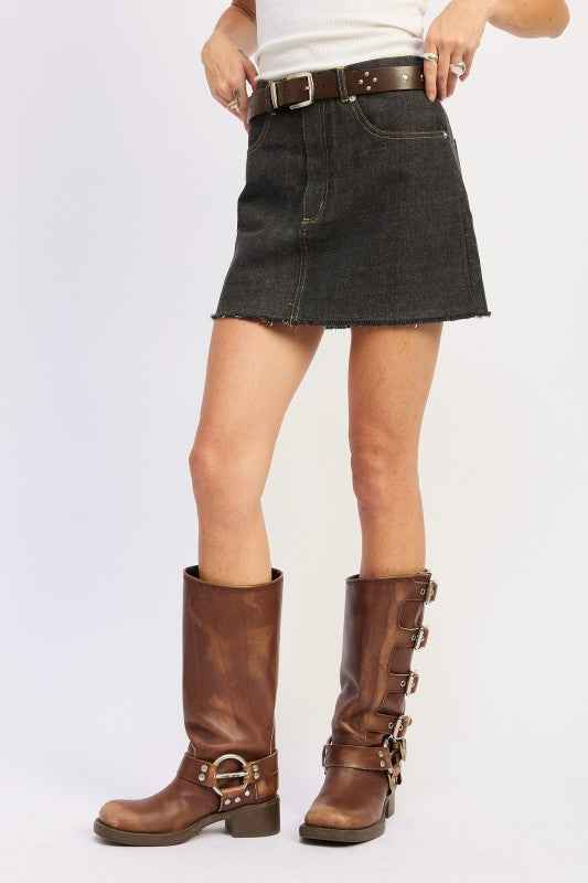 MIX MEDIA DENIM MINI SKIRT WITH POCKETS 24268228_fe196536-b42d-45bc-acae-112f0935c112