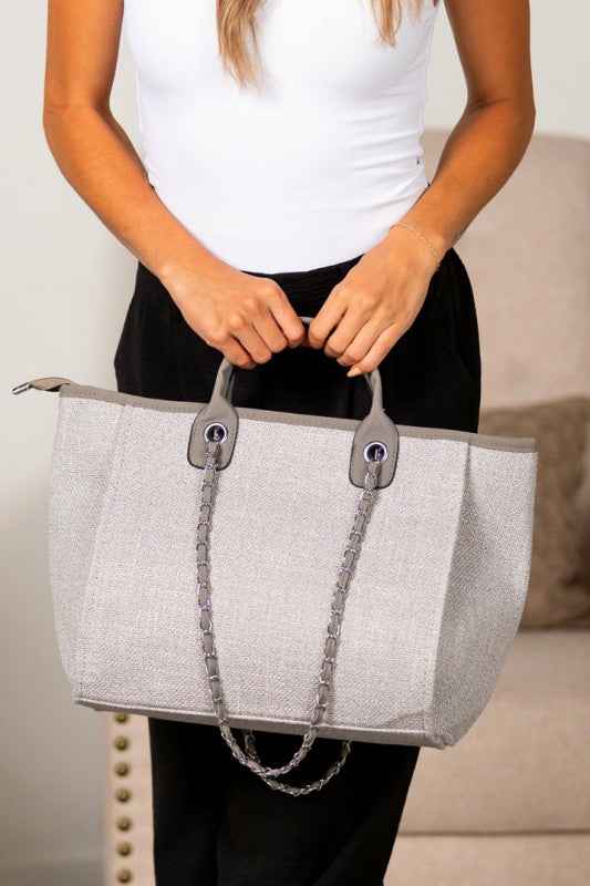 Tweed Tote Bag Gray OneSize 24272668_644fbffd-328e-4ec6-ada5-f746bc7bdcb3