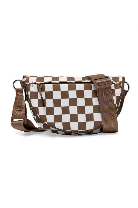 Olivia Nylon Checkered Foldover Crossbody 24279550_1cc47e3f-34c0-46a6-af63-c875997e6f65