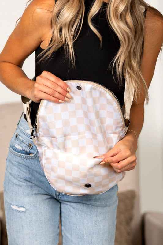 Olivia Nylon Checkered Foldover Crossbody 24279550_488ce7e4-2be3-4304-99a5-3af05aabbc4a