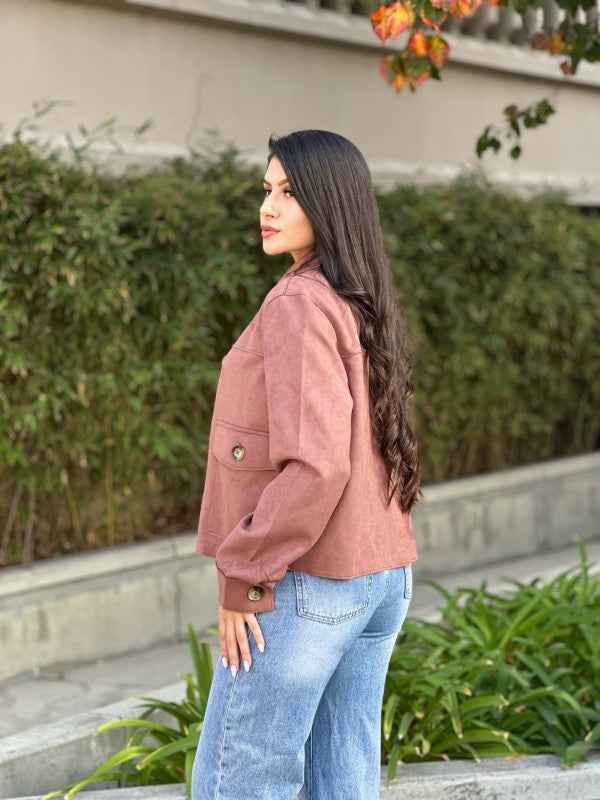 Suede Button Up Solid with Pockets Cropped Jacket 24563196_06368e17-a903-4a1d-8cc8-b6744621ddca
