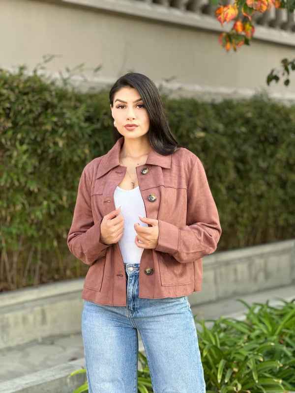 Suede Button Up Solid with Pockets Cropped Jacket 24563196_0b044d8a-b503-4b38-bf0e-e90ccf820256