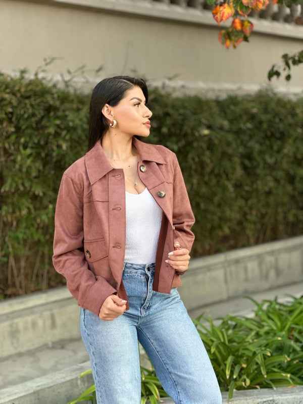 Suede Button Up Solid with Pockets Cropped Jacket 24563196_0b045fac-878a-4dba-9465-e7d8db16aaa8