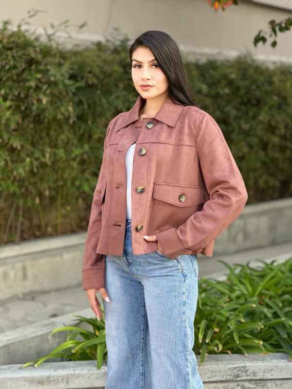 Suede Button Up Solid with Pockets Cropped Jacket 24563196_8372a02e-7c0b-41c6-8759-f1d103263f78