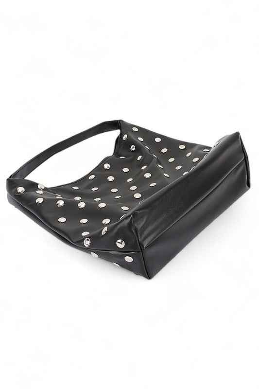 Shiny Studs Oversize Hobo Bag