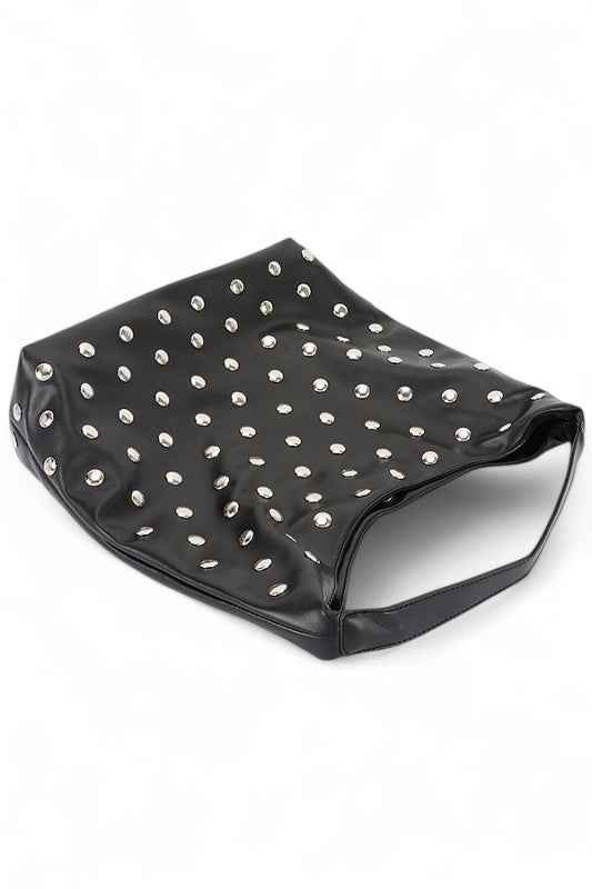 Shiny Studs Oversize Hobo Bag