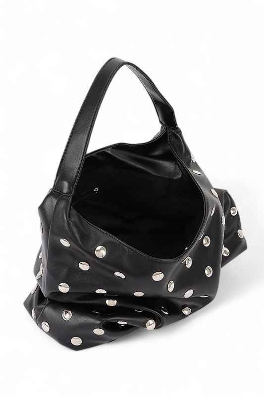 Shiny Studs Oversize Hobo Bag
