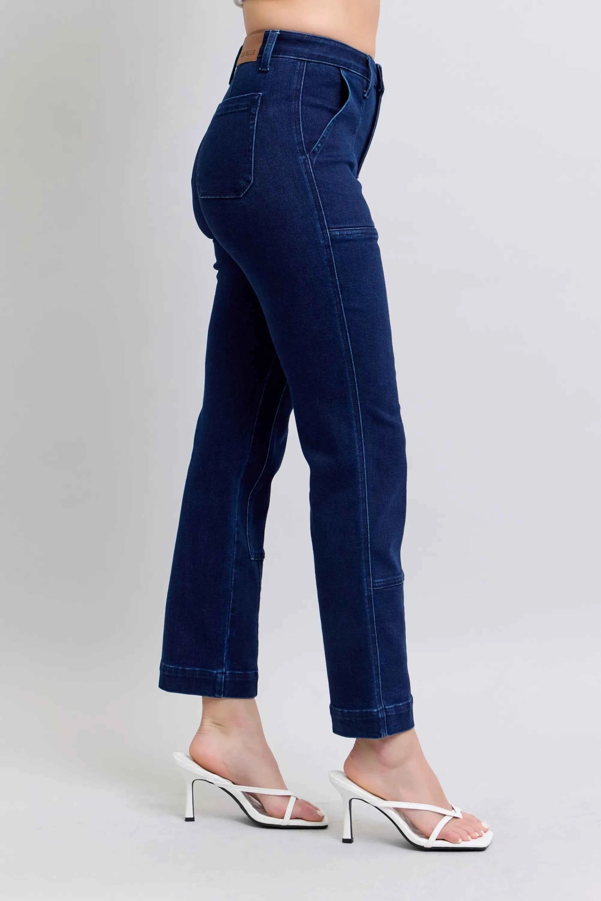 Judy Blue Full Size Hw Work Wear Knee Patch Straight Jeans Plus Size 252e761cb4194425855f72993b995928-Max-Origin