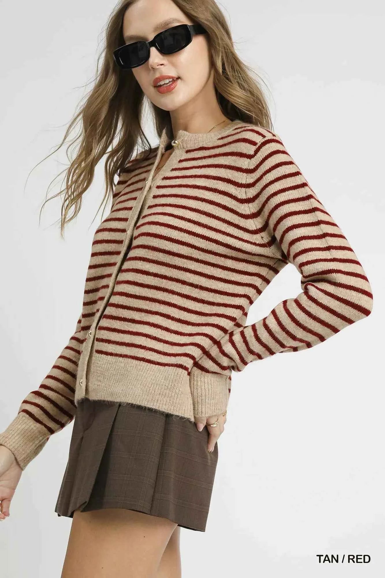 Umgee Striped Button-Up Knit Cardigan 25b7df5a-5e71-4003-adb8-31065d88b9a1-Max-Origin