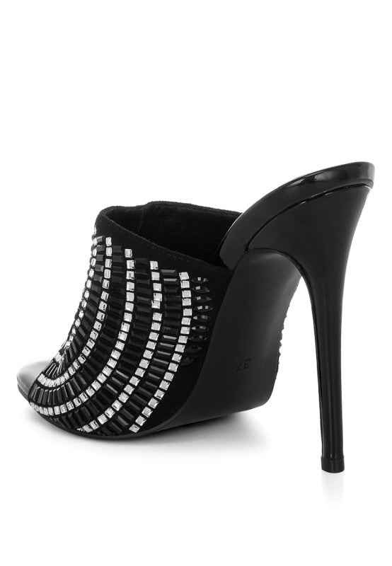 Boska Slip On Embellished Stiletto Heels 25e76939-8d01-4f65-a83b-a08f77302988