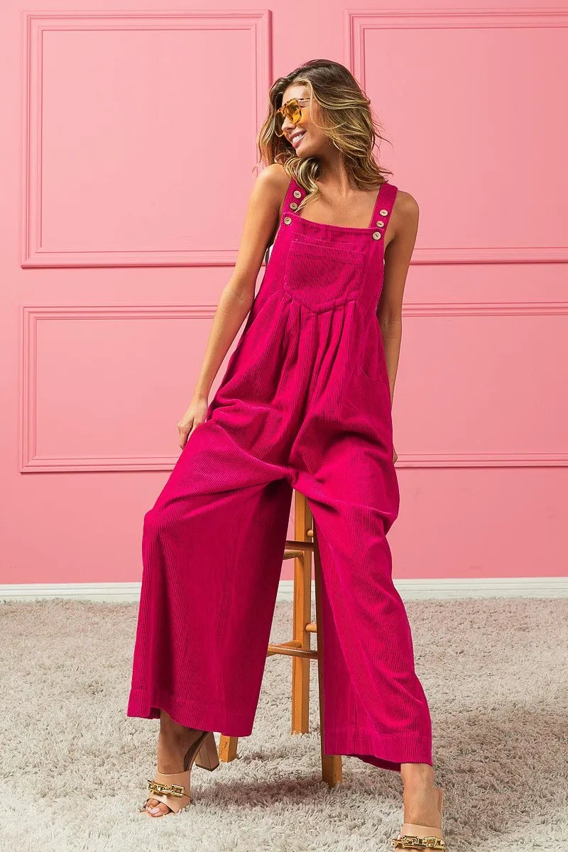 BiBi Vintage Washed Corduroy Wide Leg Overalls 283f58ff02bb47558b42d76458912434-Max-Origin