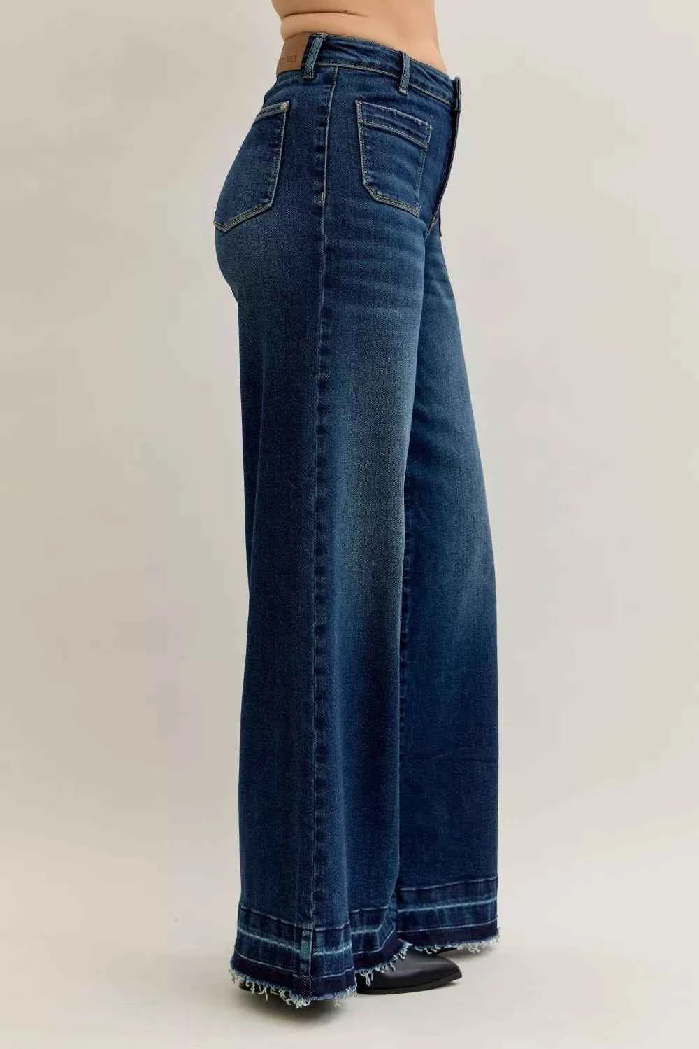Judy Blue High Waist Palazzo Jeans with Front Patch Pockets 2a1a8c108d514b7d97eab5915c26042a-Max-Origin