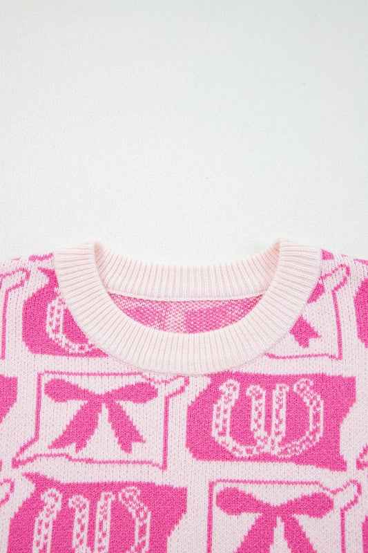 Western Bows & Horseshoes Long Sleeve Sweater 2a78dc39-ff4e-4046-9e9c-d966cf8283e5