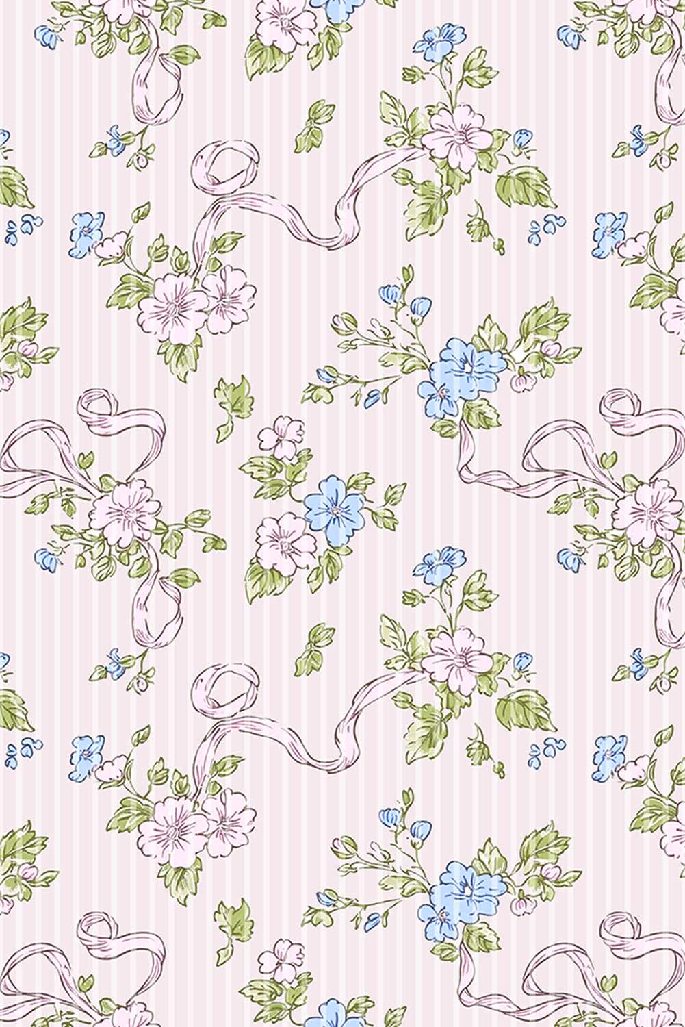 Pink Floral Striped Print Contrast Trim Tie Split Neck Mini Dress 2a9e7ea656c2a9bd-_4