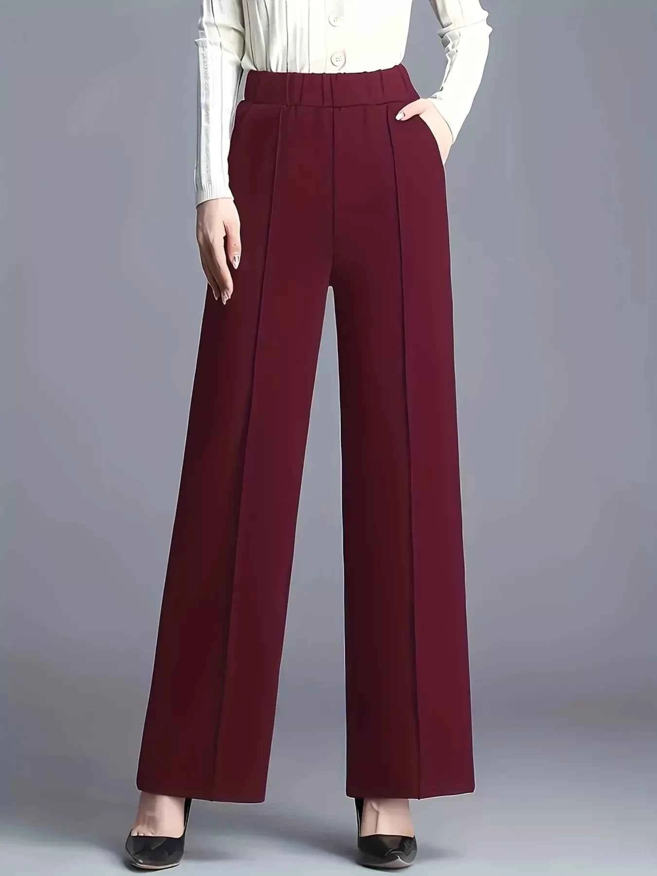 High-Waisted Wide Leg Pants Burgundy 2b8f181afda948a38b8ee7264dac1996-Max-Origin
