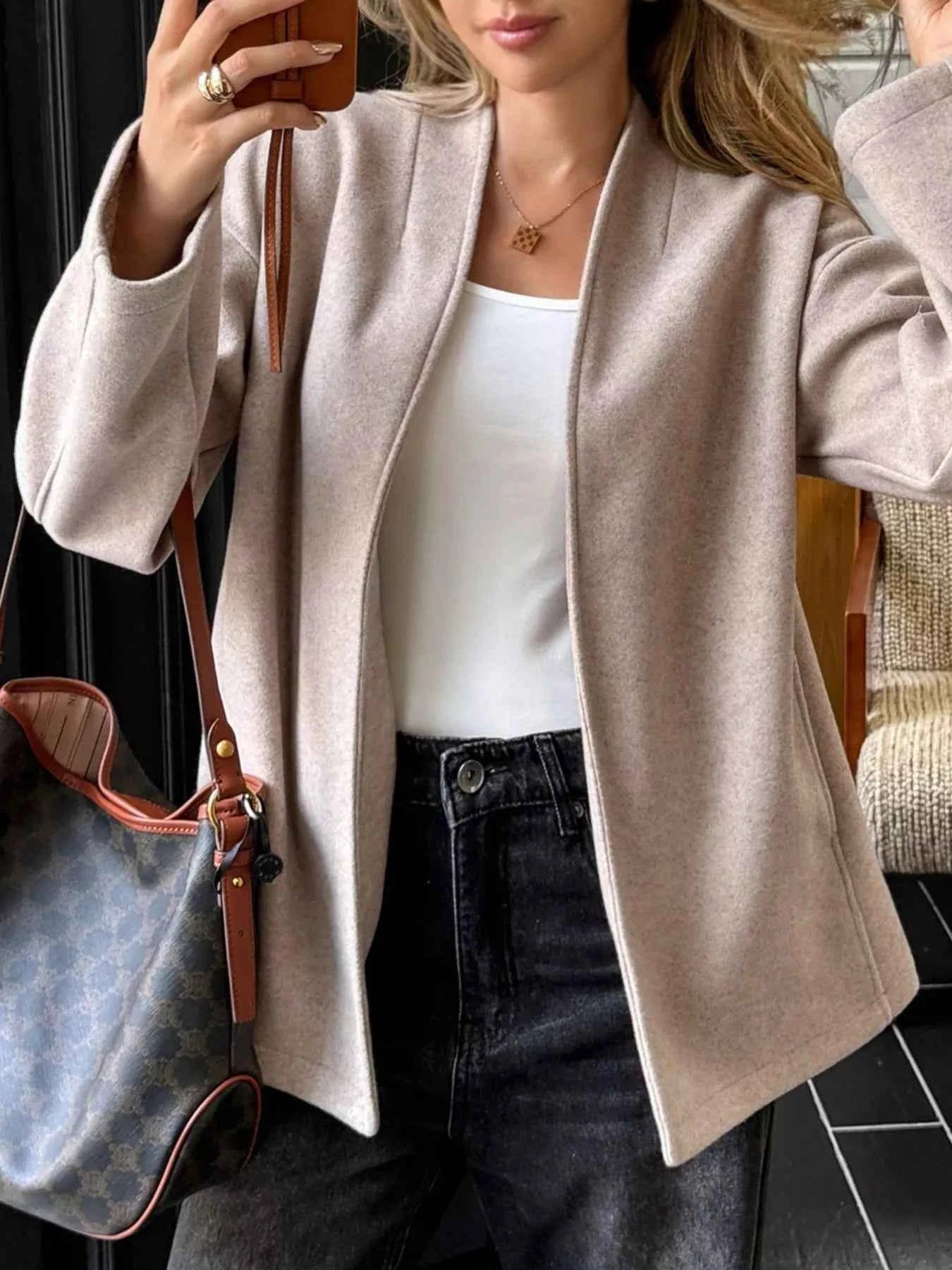 Open Front Dropped Shoulder Outerwear 2ba89187-7aeb-4dbc-9068-104f3f15e769-Max-Origin