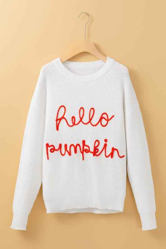 Hello Pumpkin Crewneck Sweater 2d9e0f4a-456f-492e-bd39-e3464d63bf60