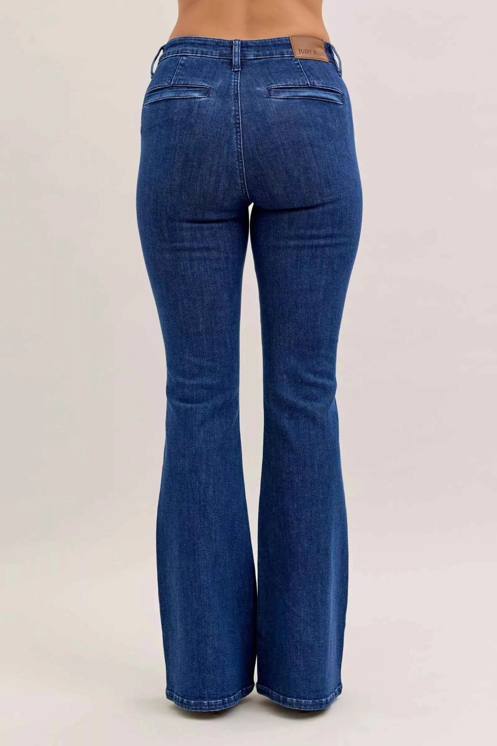 Judy Blue High Waist Flare Jeans with Front Patch Pockets 2dad560d-eed9-4ef2-a248-b4265ce70305-Max-Origin