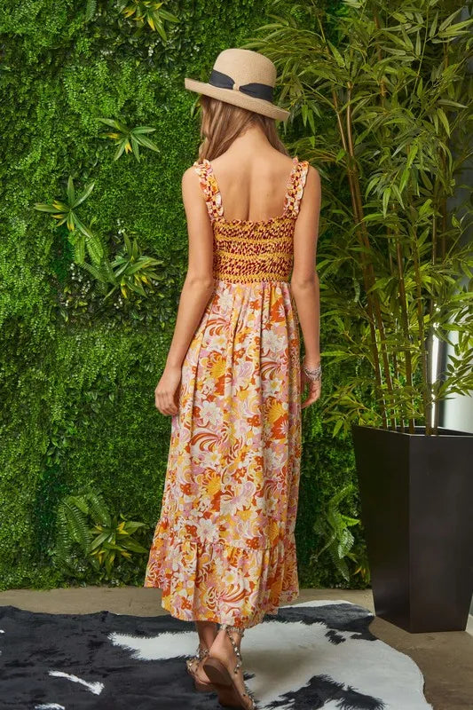 Davi & Dani Multi Smocked Bodice Geo Ruffle Strappy Midi Dress 2e167e7aa04040cea9d013b59ae679e1-Max-Origin