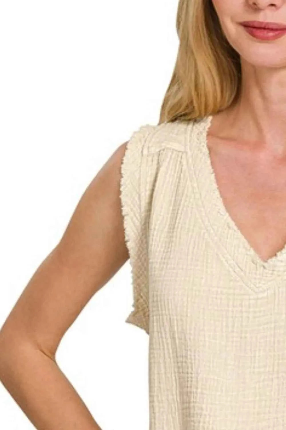 Zenana Double Gauze Raw Edge Acid Washed Tank 2e324ae0-63d5-423f-97d2-3eedee57fb4a-Max-Origin