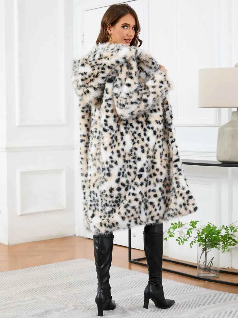 Thermal Leopard Faux Fur Hooded Outerwear 2eac563b-10f9-4802-ad0a-abfc7f48321a-Max