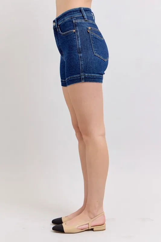 Judy Blue Full Size High Waist Tummy Control Denim Shorts Plus Size 2f3360ba8d0149479746fe6c5cfde6ac-Max-Origin