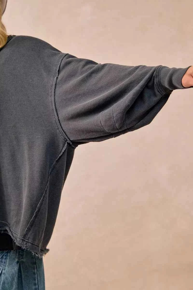 BiBi Mineral Washed French Terry Oversized Sweatshirt 2fa6e59d4f464db8aa1200ccd972e5dd-Max-Origin