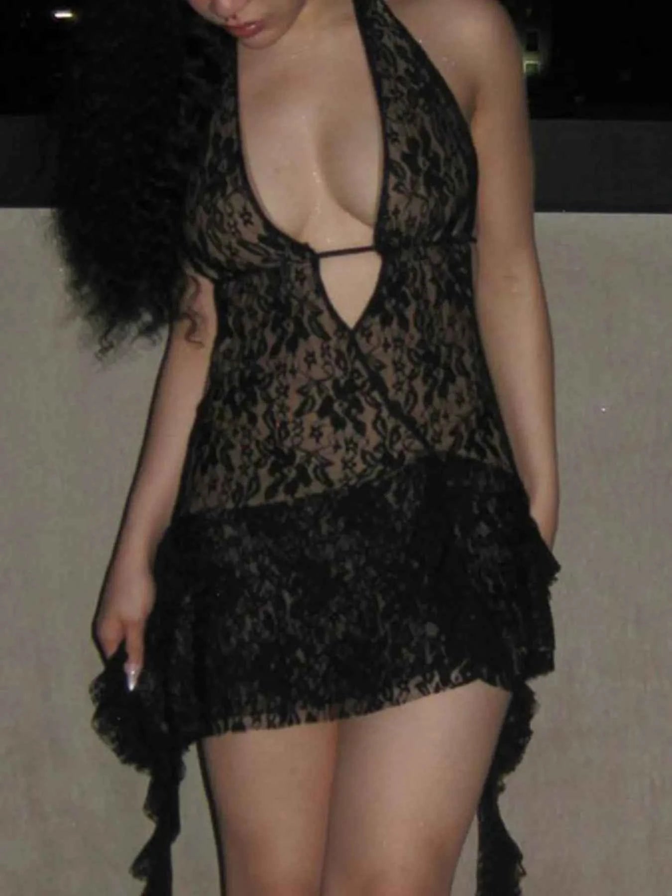 Backless Lace Halter Neck Mini Dress 3225f590-cf56-4f6a-8411-4411d7ba9784-Max-Origin