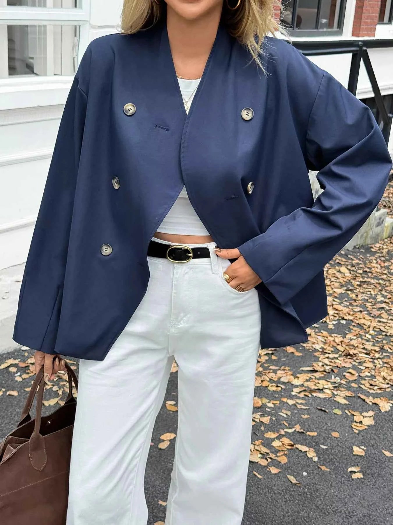 Double-Breasted Long Sleeve Jacket 32316a64d648485793abdfd0ccd0ca2c-Max-Origin