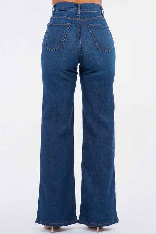 Olivia Wide Leg Jean in Dark Blue 330db0b1-ae68-4634-a52a-cee805cb2714