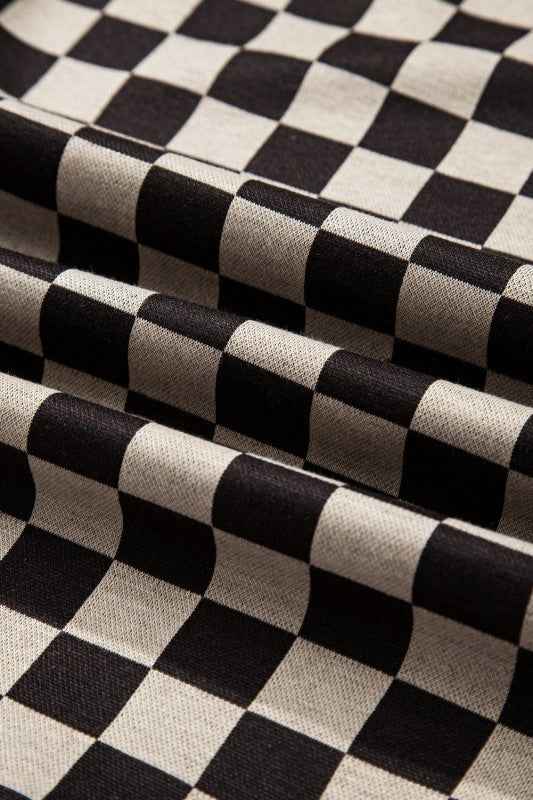 Checker Patchwork Long Sleeve Top 33bf6bec-66cf-4ede-b02f-10e5e7e3cd6c