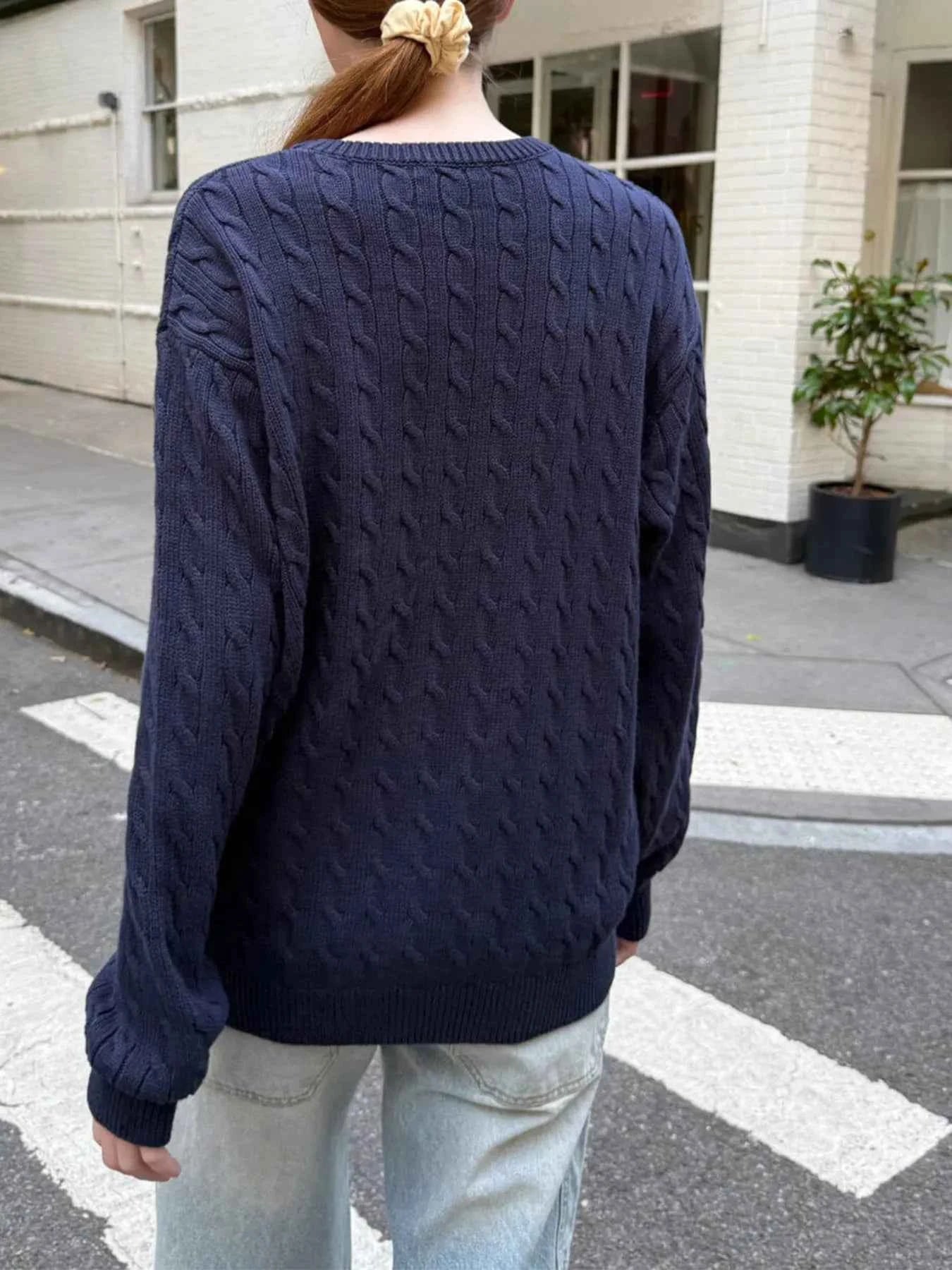 Cable-Knit Round Neck Pullover Sweater 33ed141e6ccb49948757f31f38e190c3-Max-Origin